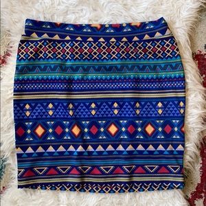 Forever 21 PLUS SIZE 2x Boho skirt Summer Blue